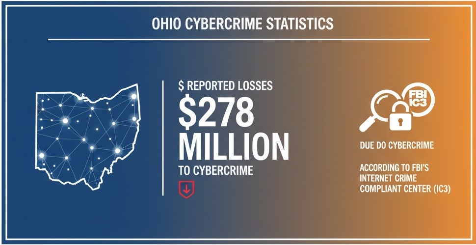 This is an image displaying cybercrime statistics for Ohio